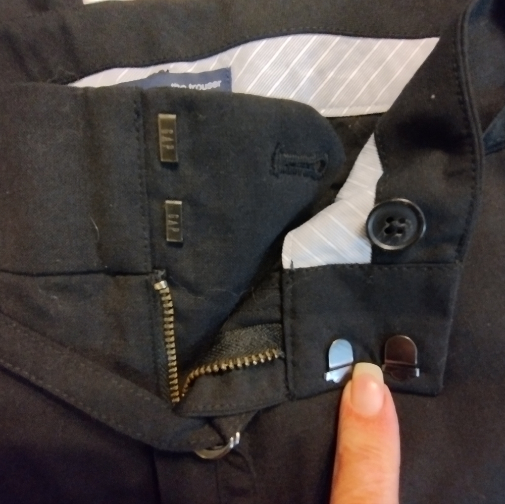 NWT Gap The Trouser Black Low Rise Women's Black Pants 14R - Picture 6 of 8